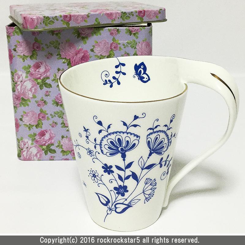 ロイヤルアーデン ギフト 缶入り スパイラル マグカップ ボーンチャイナ 薔薇 バラ 37384 新品