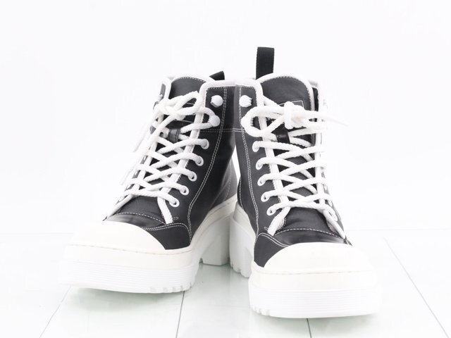 Christian Dior クリスチャンディオール D-RISE ハイカット スニーカー ブーツ サイズ37 （23.5cm相当） 黒×白 替え紐つき