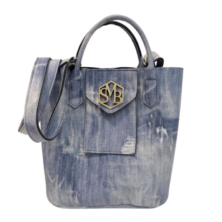 【SMB/セーブマイバッグ】デニム調 ハンド/ショルダー 2WAYバッグ★