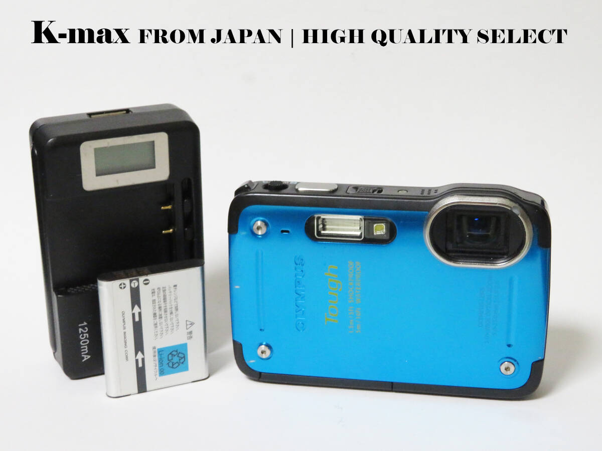 【極上美品】 Olympus Tough TG-620　blue / 12MP オリンパス デジカメ 防水 耐衝撃 (Excellent / All Functions OK) #318