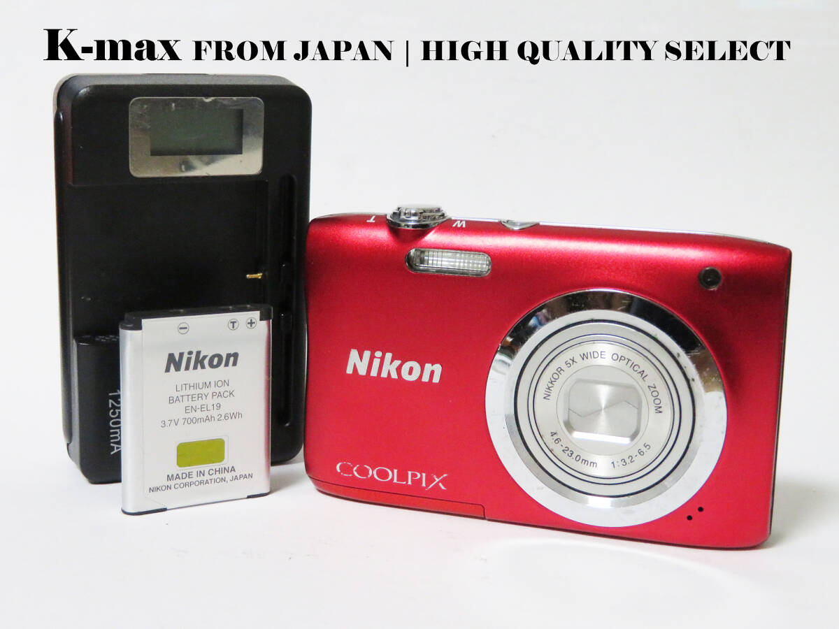 【極上美品】 Nikon COOLPIX A100 red | Mint Condition from Japan | CCD Sensor Classic #9031