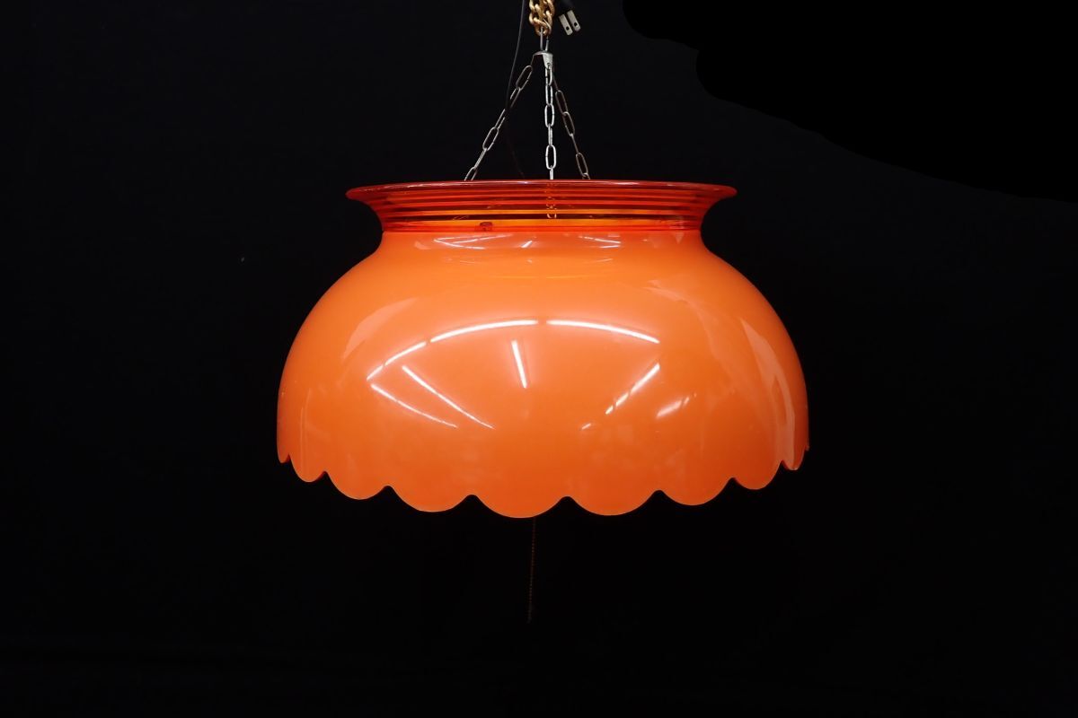 ◆昭和レトロ 電笠 ペンダントライト レトロポップ シャープ株式会社 蛍光灯◆天井照明/消費税0円