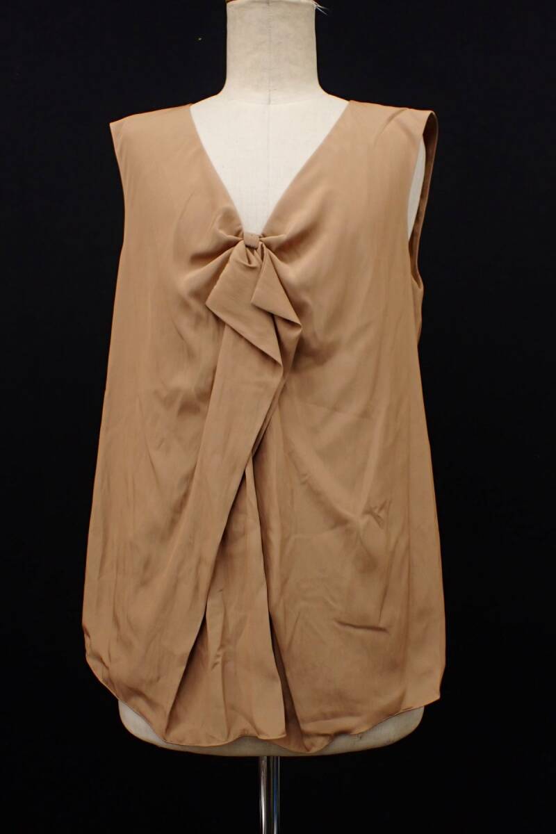 ◆衣類60 FOXEY レディース シフォンブラウス ノースリーブ 42◆フォクシー/消費税0円