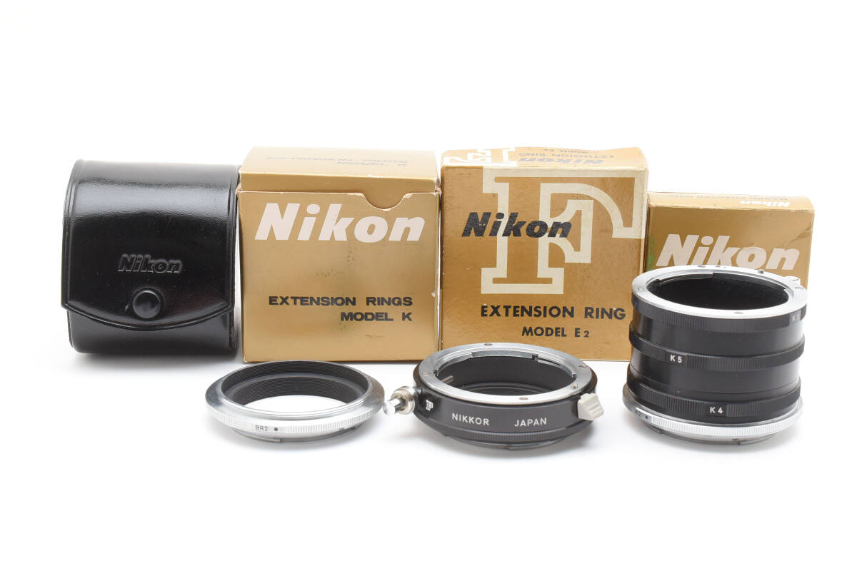 美品 ニコン Nikon F Model E2, BR-2 K2,K3,K4,K5 接写リング セット #21866