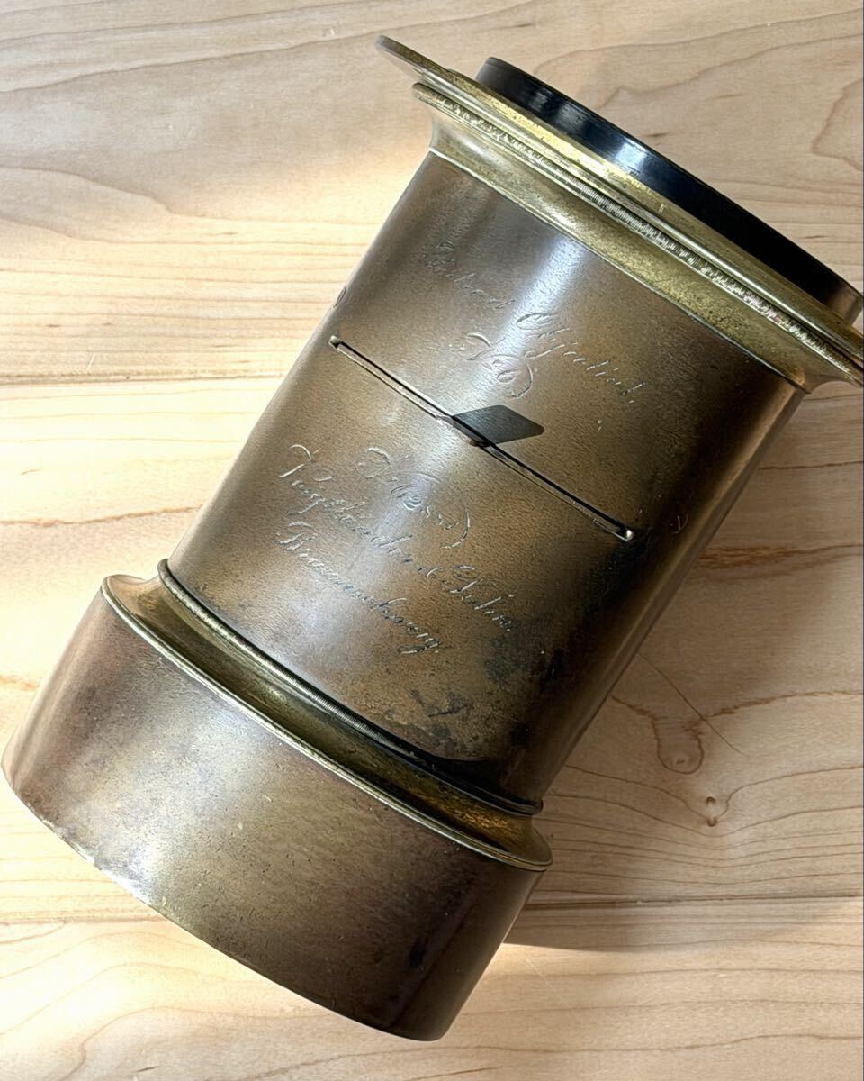 Voigtlander Portrait Objectiv I No.6 FL 31cm f3.3 petzval Schnellarbeiter Quick Worker 8x10 Super Rare Flange Made Nov.11th 1899