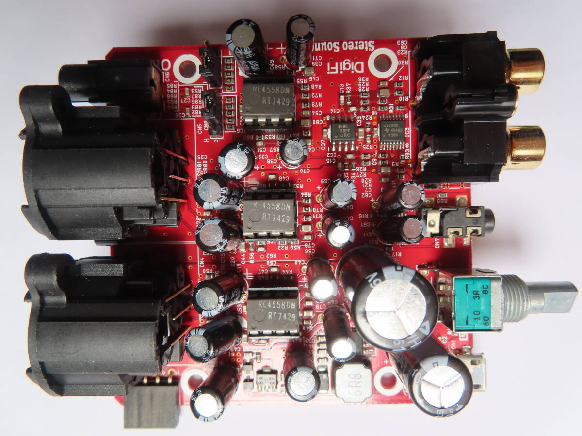 DigiFi No.22 Olasonic バランス出力対応 ヘッドホンアンプ 　【 レイセオン RC4558 DN ３個 実装　】