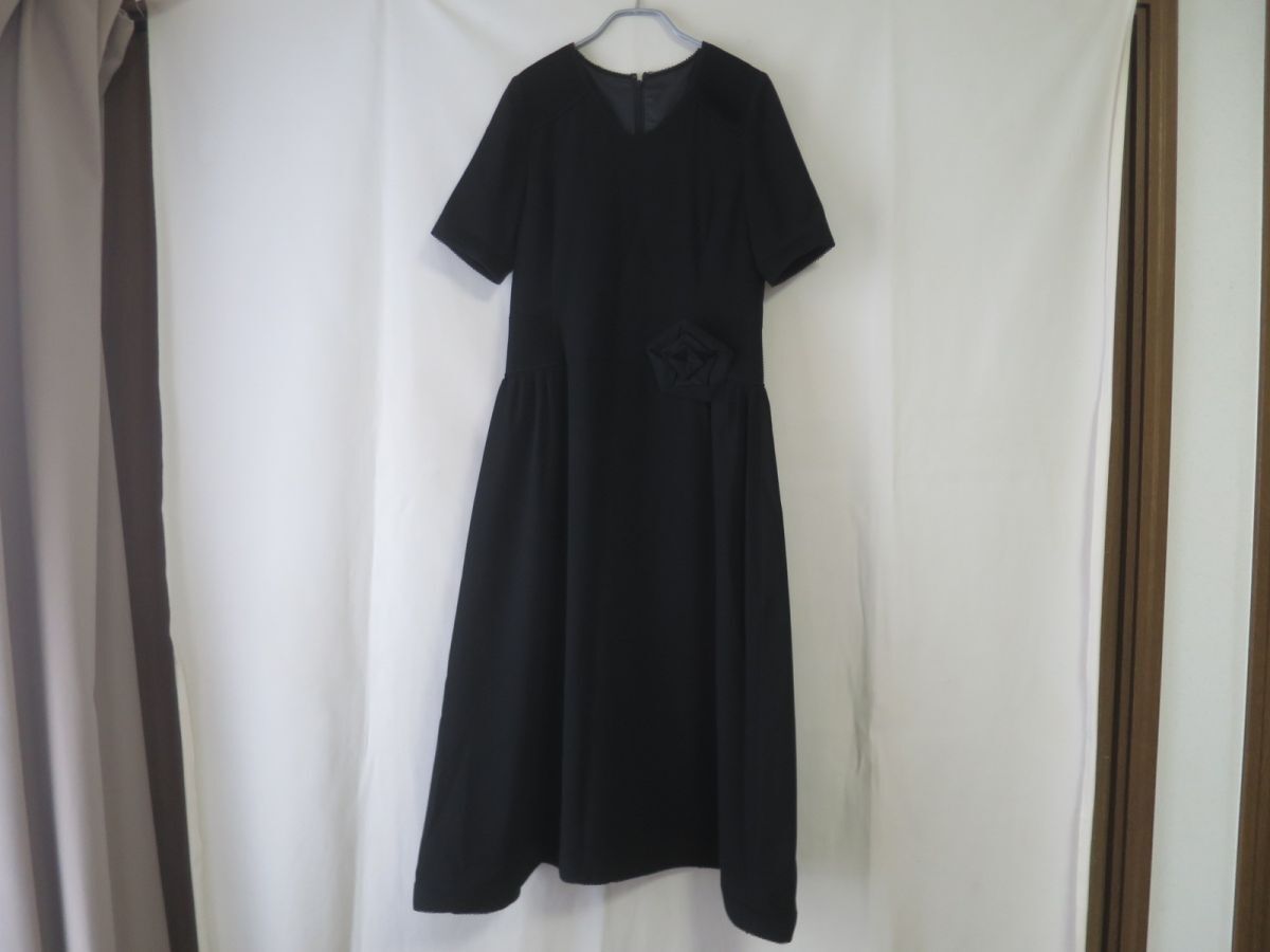 HIROKO BIS 黒フォーマルワンピース　9号　マキシ丈HIROKOKOSHINOヒロココシノ　ヒロコビス