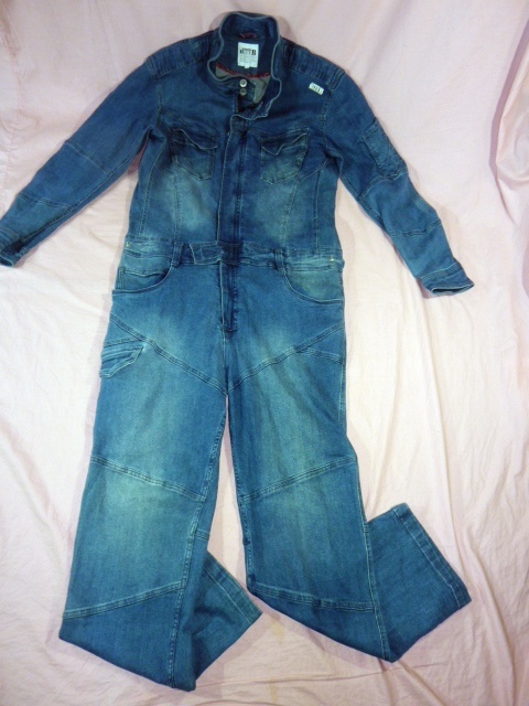 ブルービー/BLUE-B ストレッチ デニム つなぎ L