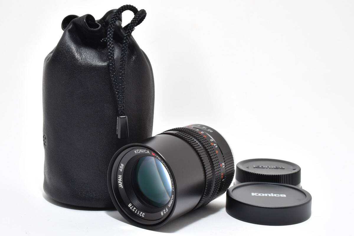 #5204 【極上美品・Mマウント】 KONICA M-HEXANON 90mm F2.8 コニカ ヘキサノン ★動作確認済・純正ケース付★ ライカMマウント互換