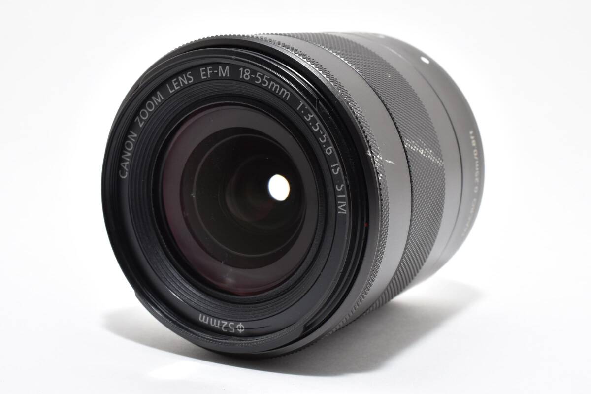 #5209 【動画撮影に最適・STM搭載】 Canon EF-M 18-55mm F3.5-5.6 IS STM ★動作OK ★ キャノン ミラーレス用標準レンズ