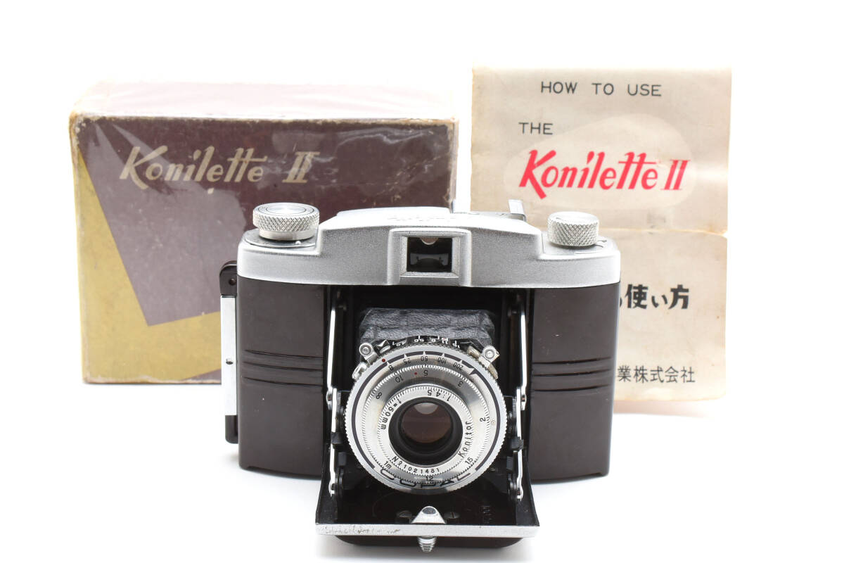 #5220 【箱・説明書付の希少品】 小西六 Konilette II コニレット II 型 ★ シャッター動作OK・裏蓋破損あり・現状品（ジャンク）