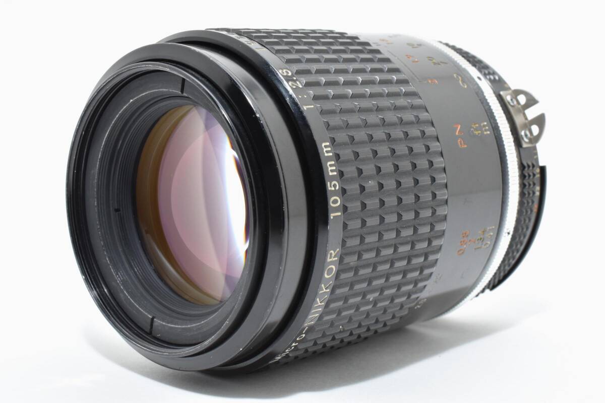 #5248 【カミソリマクロ】 Nikon AI-S Micro-Nikkor 105mm F2.8 ★絞り羽根粘りあり・現状品★ ニコン 単焦点マクロレンズ 銘玉