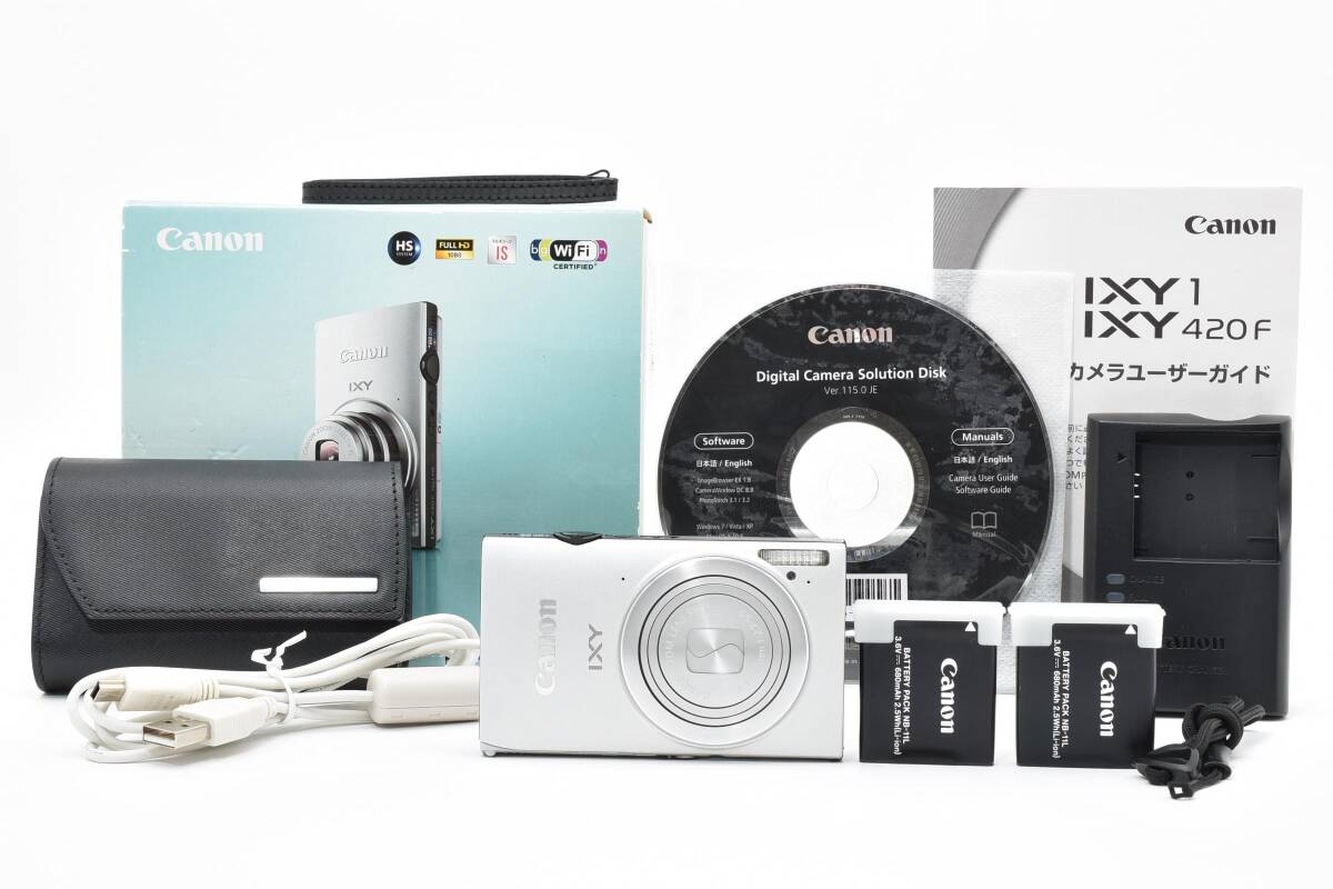 #5250 【極上品・元箱付】 Canon IXY 420F Wi-Fi搭載・タッチパネル ★動作OK・スマホ転送・付属品完備★ キャノン オールドコンデジ