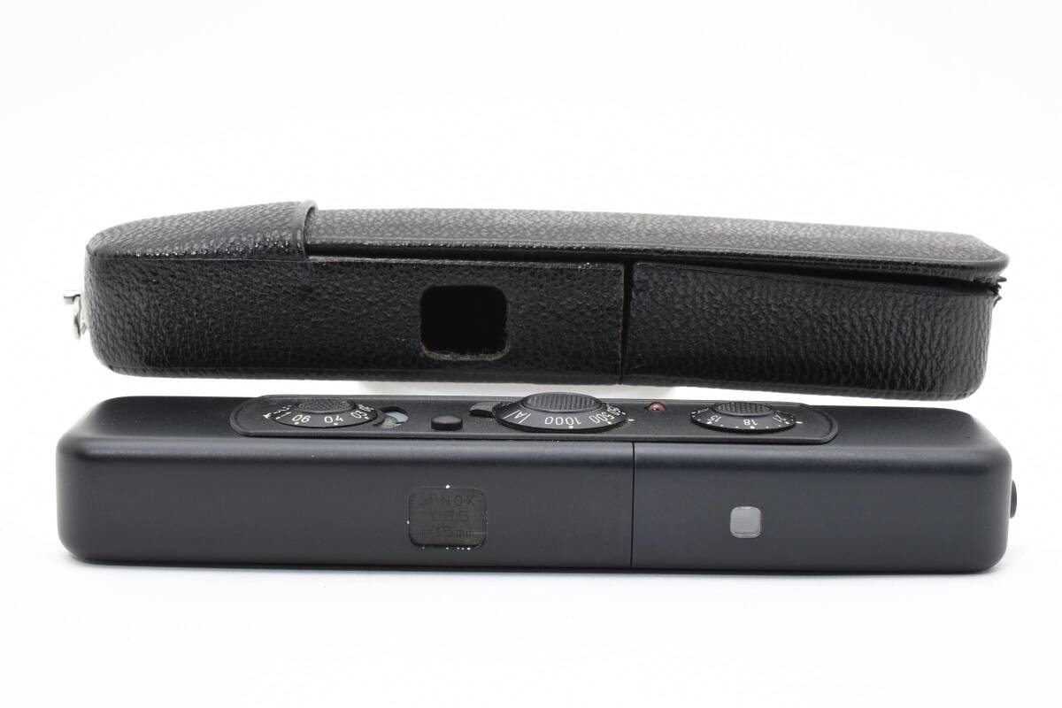 #5256 【希少ブラック・スパイカメラ】 MINOX C 15mm F3.5 ★シャッターOK・ケース付★ ミノックス 超小型カメラ