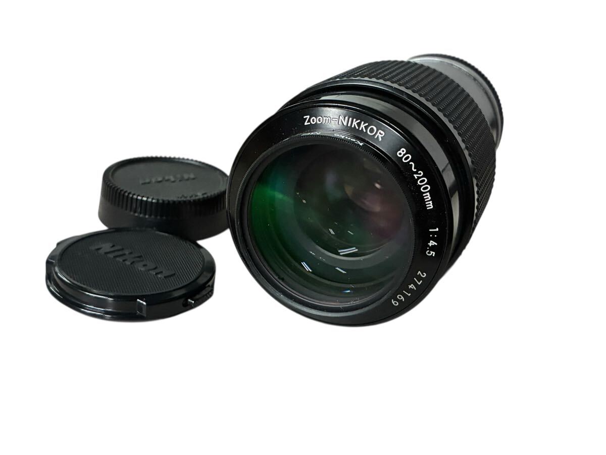 Nikon Zoom-NIKKOR 80-200mm F4.5 ニコン 望遠ズームレンズ キャップ付 現状品