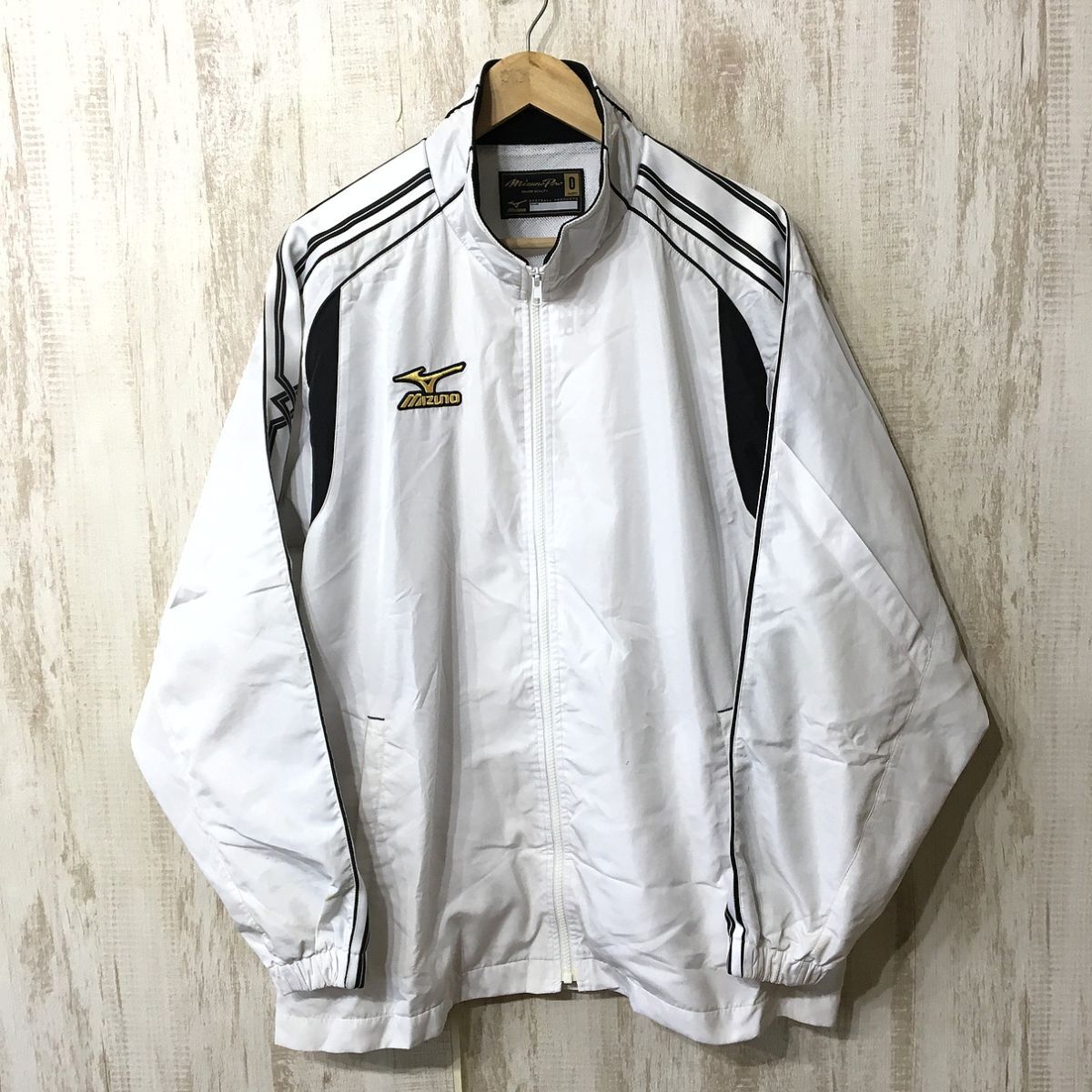 408☆【野球 ミズノプロ ウィンドジャケット】MIZUNO pro ミズノ 白 O