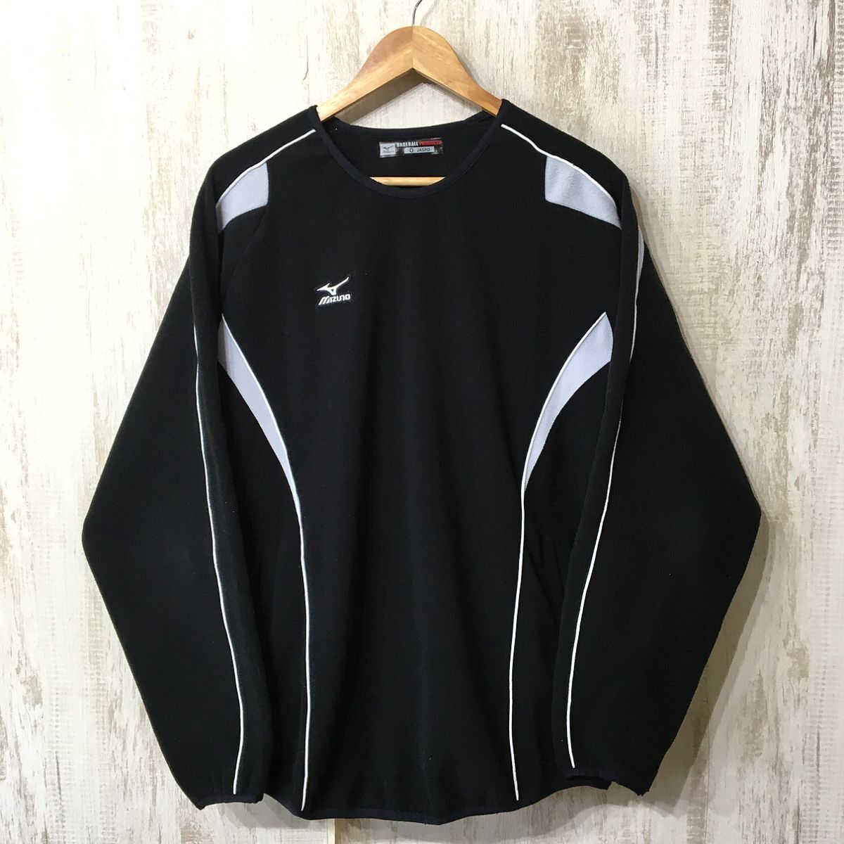 410☆【野球 プルオーバーフリース】MIZUNO BASEBALL ミズノ 黒 O