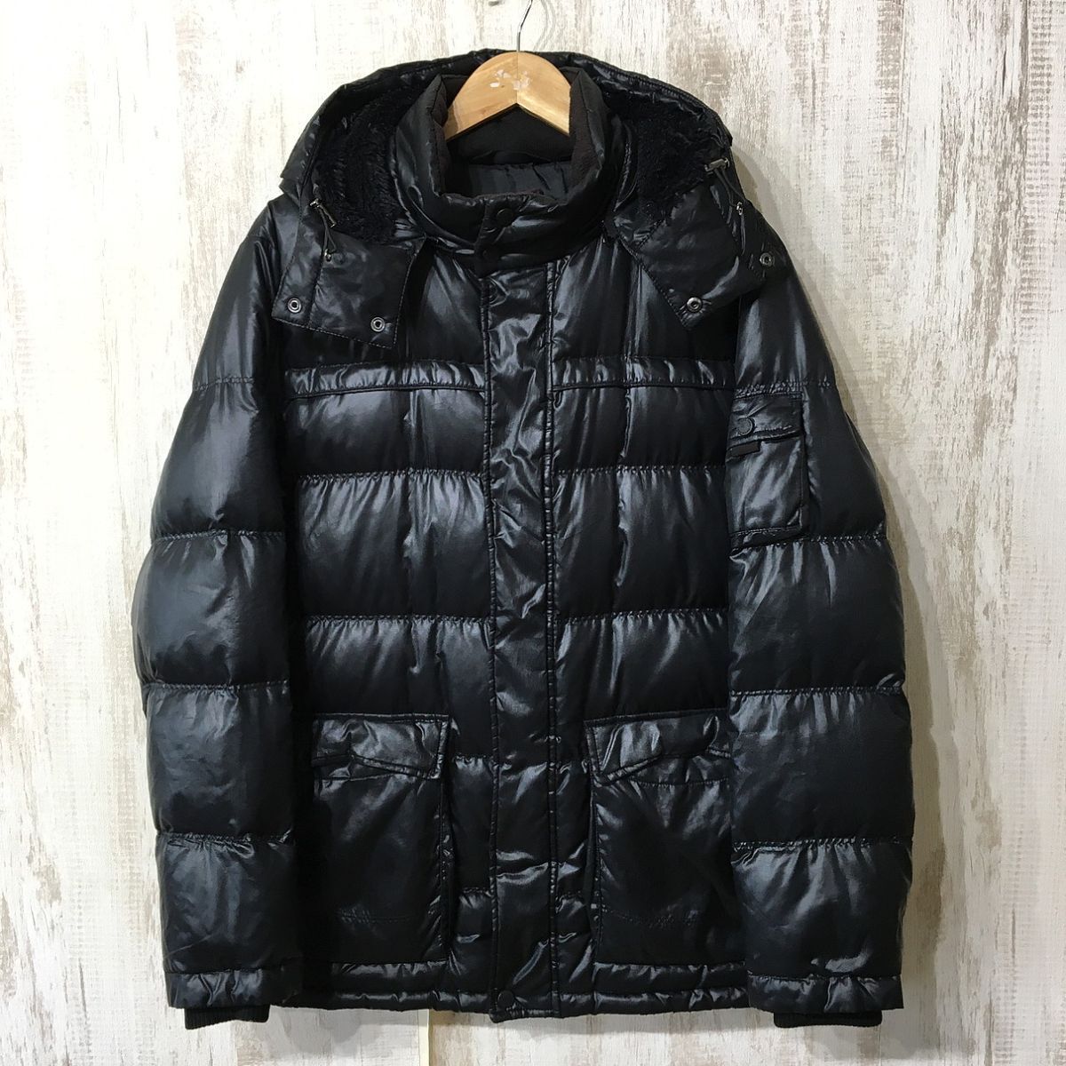 415☆【DOWNCOLLECTION フーディー ダウンジャケット】UNIQLO ユニクロ 黒 L