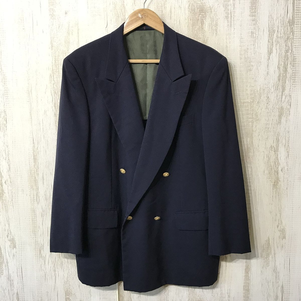 452☆【金ボタン 紺ブレ ダブルブレザー】ALEXANDER JULIAN アレキサンダージュリアン ダブルブレスト ジャケット AB5