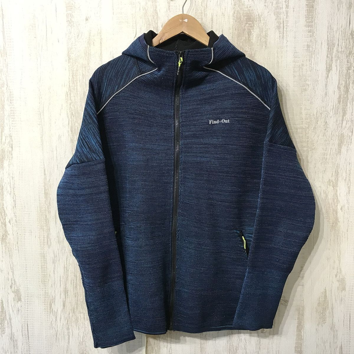 458☆【ムーブアクティブ 3D ニットフーディ】Find Out ワークマン ジャケット パーカー 3L 紺