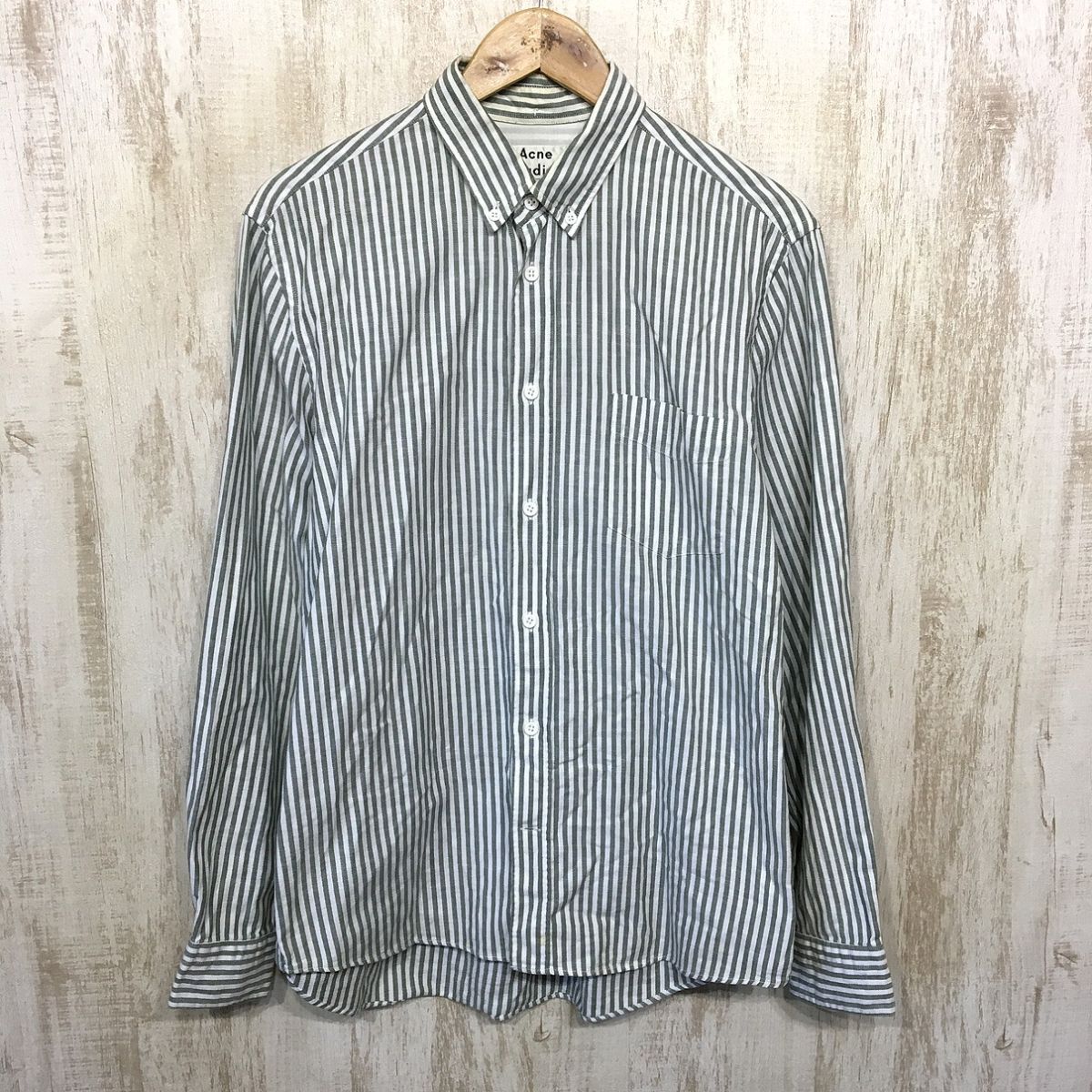 481☆【ボタンダウン ストライプシャツ】Acne Studios アクネ ストゥディオズ マルチカラー 50