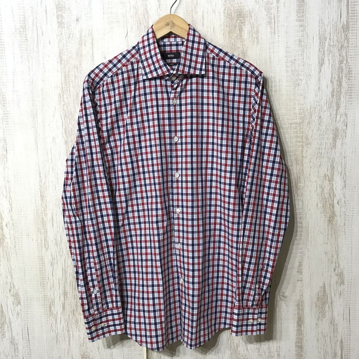 562☆【SLIM FIT チェックシャツ】HUGO BOSS ヒューゴボス マルチカラー