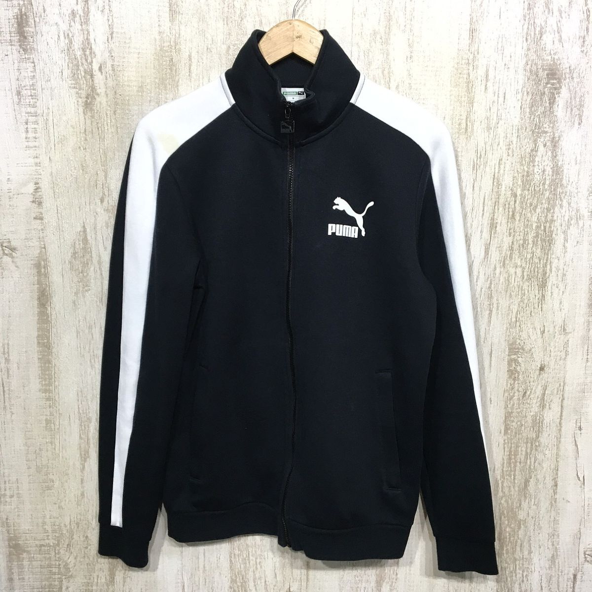 578☆【アイコニック T7 トラックジャケット】PUMA プーマ 黒 M