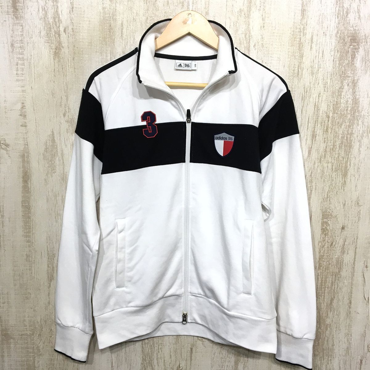 580☆【ゴルフウェア トラックジャケット】adidas GOLF アディダス 白 L