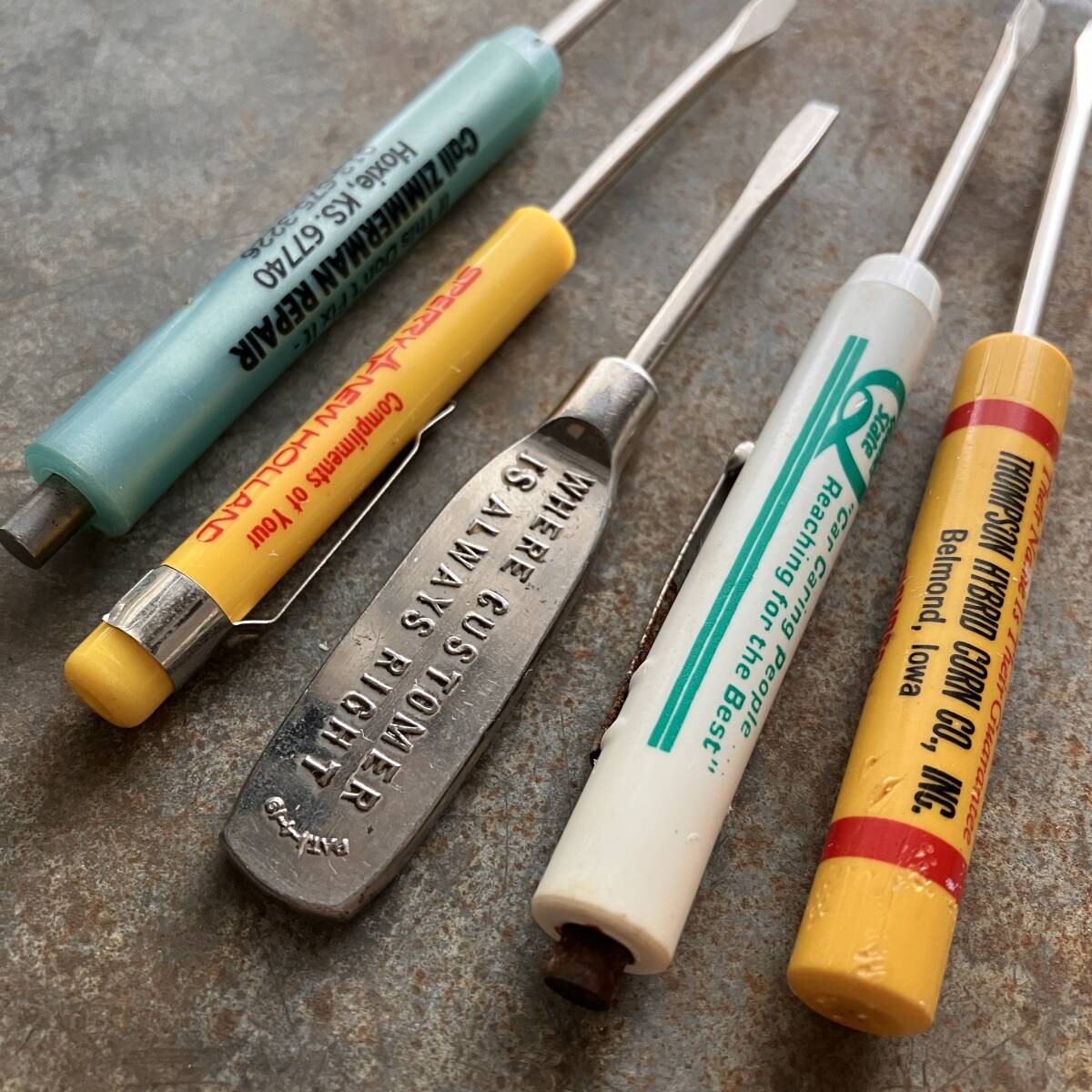 USA広告入ポケットドライバー5本／アメリカ／ノベルティ／vintage／企業物