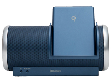 ◆新品未開封 ANABAS アナバス Bluetoothスピーカー ABS-215FB [縦置き横置き/防水防塵/NFC/Qi対応/スマホワイヤレス充電/ブルー] ラスト