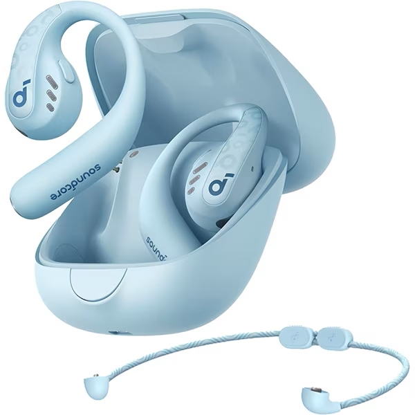 ◆新品未開封 Anker（アンカー）完全ワイヤレスイヤホン Soundcore AeroFit Pro 【A3871N61】 [スポーツにも最適なProモデル／青色] 保証付