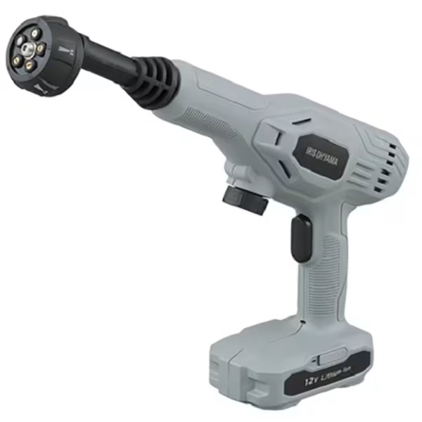 ◆新品未開封 アイリスオーヤマ IRIS OHYAMA 充電式ハンディウォッシャー JHW-101 [コンパクト軽量/ペットボトルに装着も/グレー] 保証付