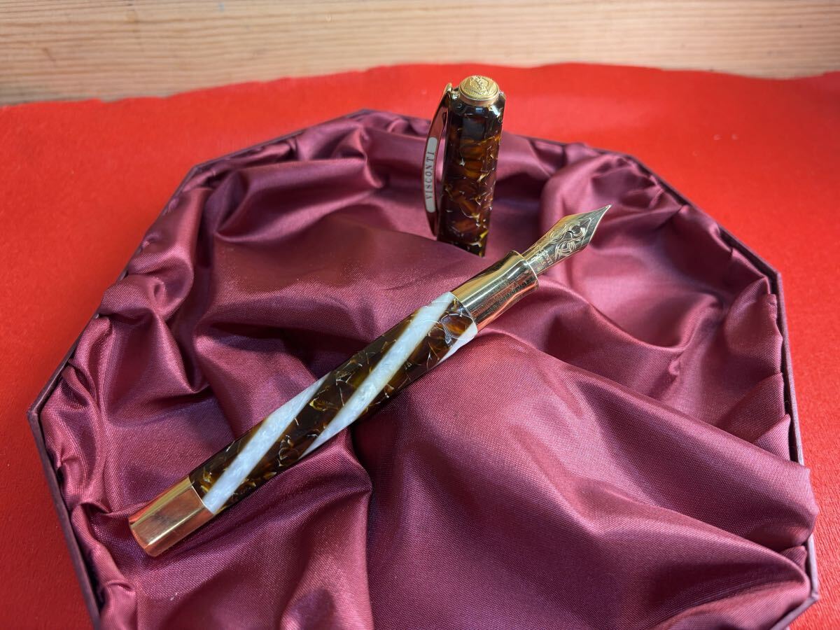 【J020】VISCONTI ビスコンティ 万年筆 オペラ エレメンツ ファイアー 14K F 箱無し