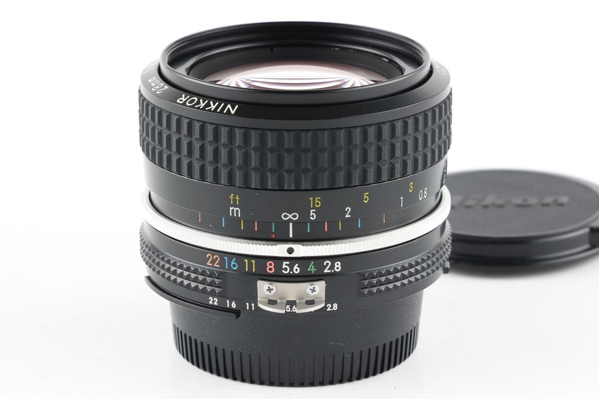 【かめらや】4385 Nikon Ai NIKKOR 28mm F2.8 単焦点 広角レンズ Fマウント
