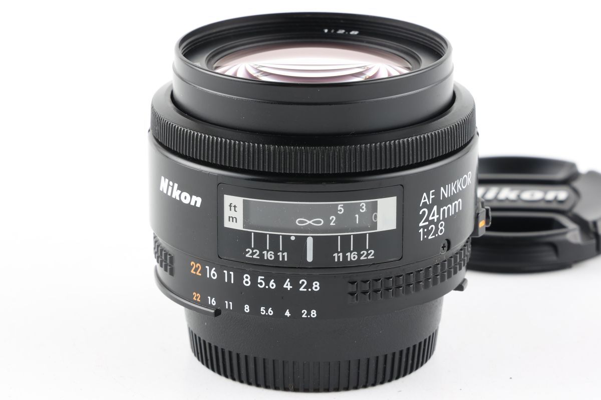 【かめらや】4458 Nikon AF NIKKOR 24mm F2.8 単焦点 広角レンズ Fマウント
