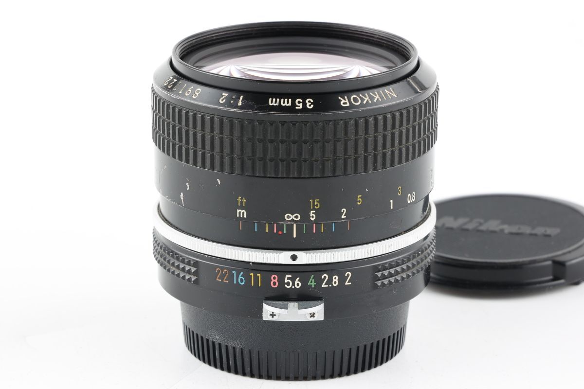 【かめらや】4406 Nikon NIKKOR 35mm F2 非Ai 単焦点 広角レンズ Fマウント