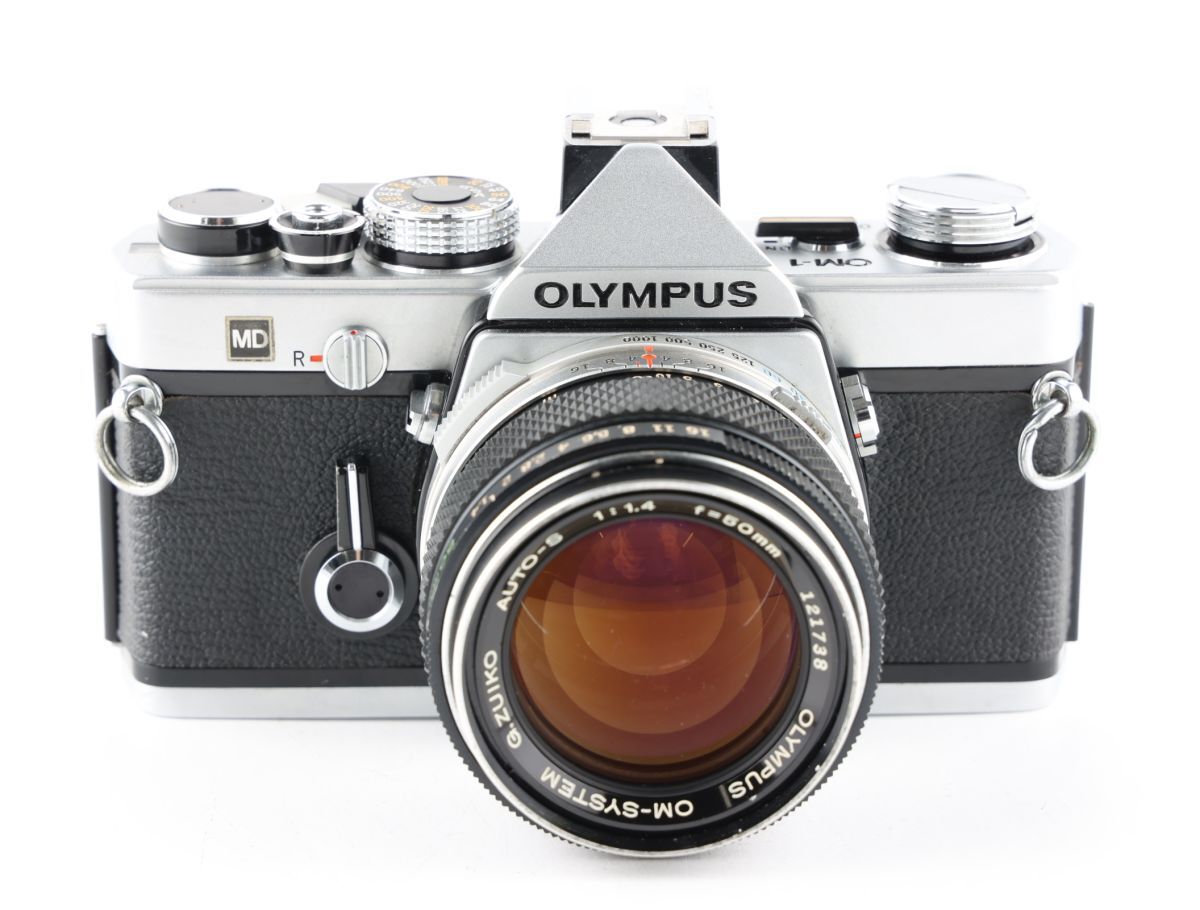 【かめらや】4383 OLYMPUS OM-1 + G.ZUIKO AUTO-S 50mm F1.4 単焦点レンズ MF一眼レフ