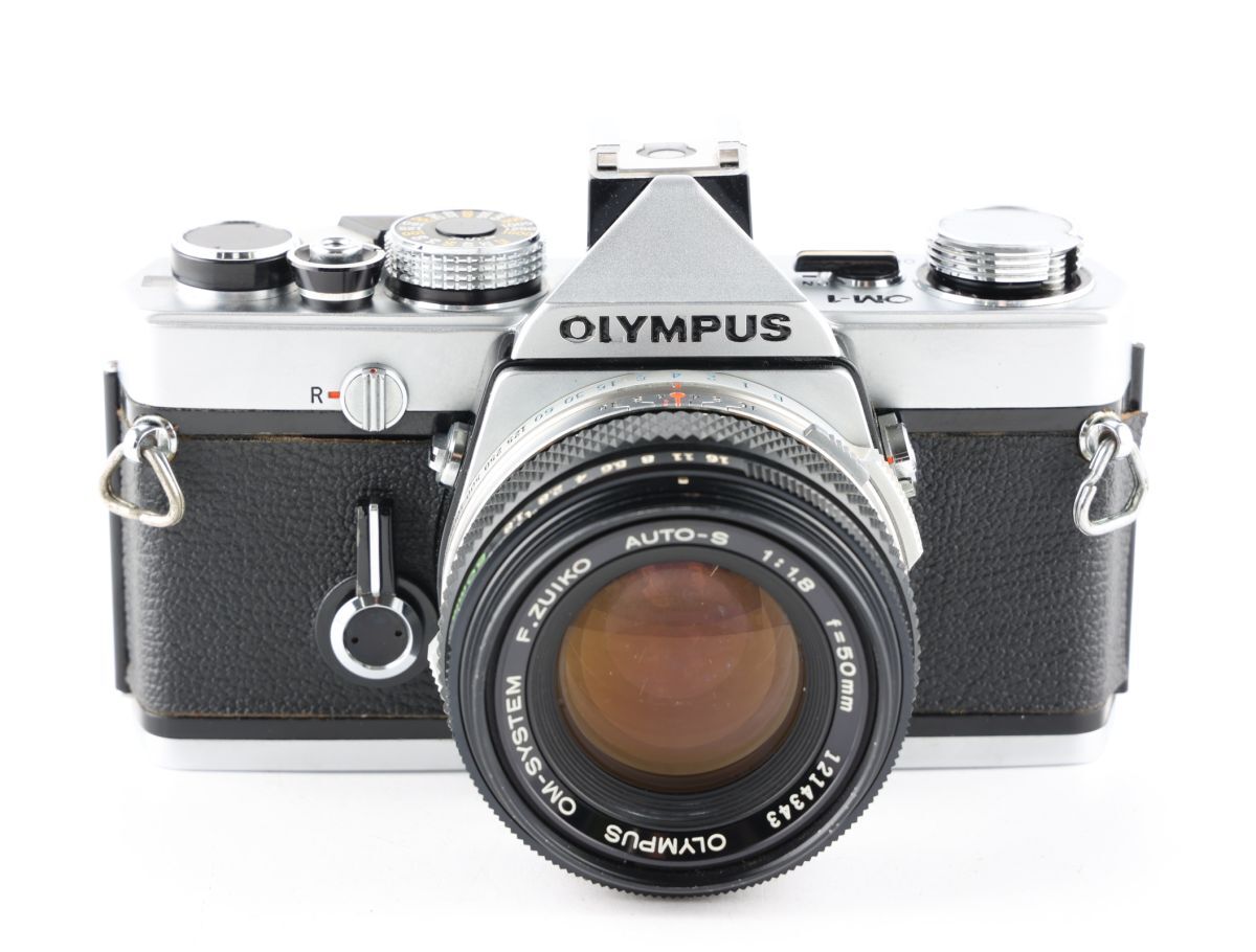 【かめらや】4382 OLYMPUS OM-1 + F.ZUIKO AUTO-S 50mm F1.8 単焦点レンズ MF一眼レフ