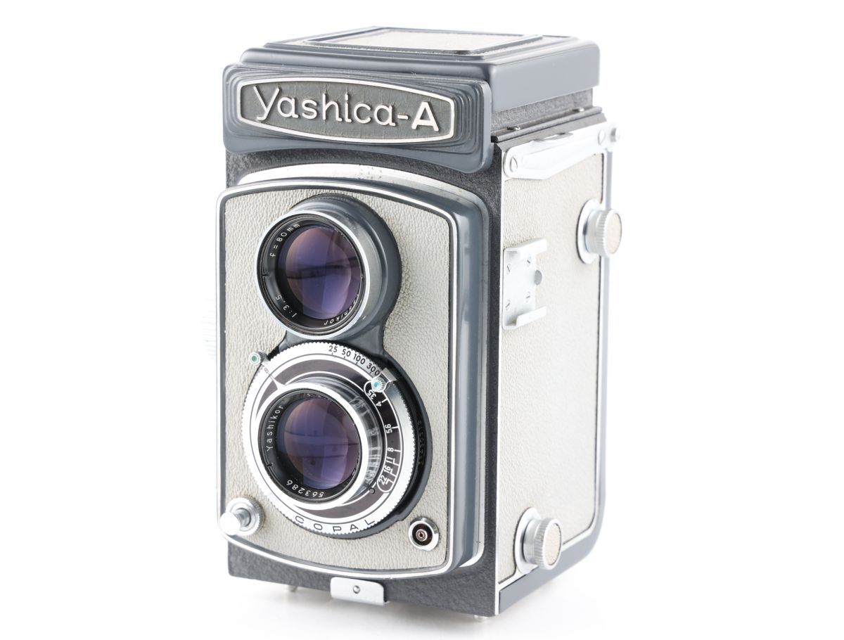 【かめらや】4483 YASHICA Yashica-A Yashikor 80mm F3.5 二眼レフカメラ
