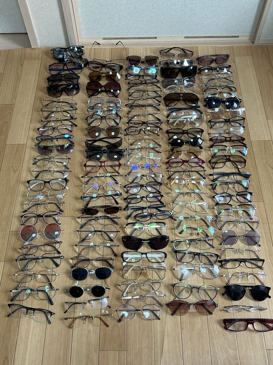 メガネ 110点以上まとめて サングラス メガネ 眼鏡 老眼鏡 中古ジャンク 部品取りなどに