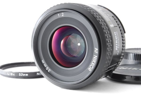 [C Normal] Nikon AF NIKKOR 35mm f/2 Wide Prime Lens w/ Caps From JAPAN 9753