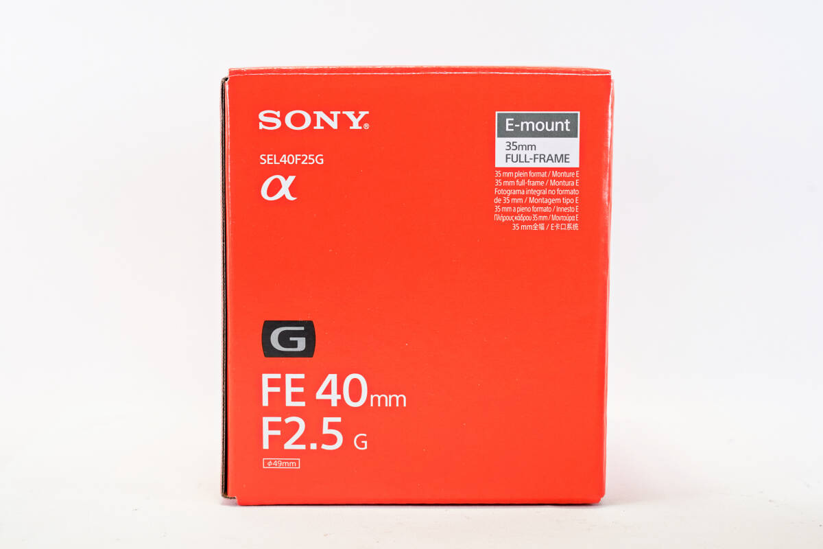 【美品】SONY FE 40mm F2.5 G SEL40F25G
