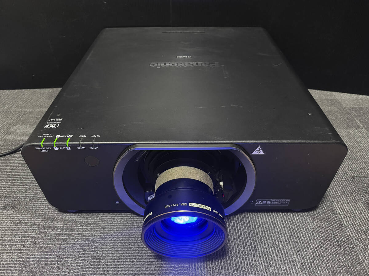 1円スタート ★ PANASONIC：PT-DW8300・フルHDワイド・3チップ・DLP方式プロジェクター「9600lm」★ 中古２