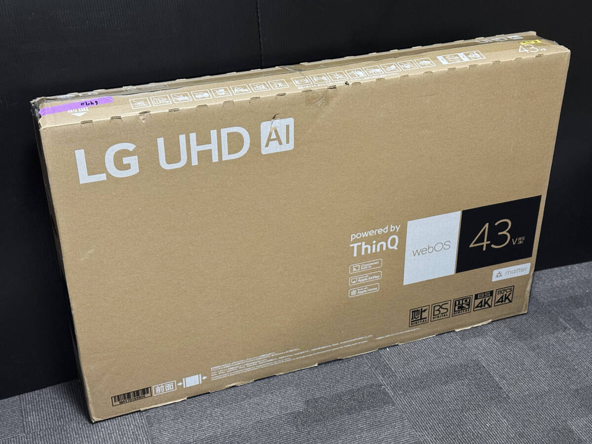 1円スタート ★ LGエレクトロニクス：43V型 4K液晶テレビ・43UT8000PJB・「2024年モデル」★ ほぼ新品