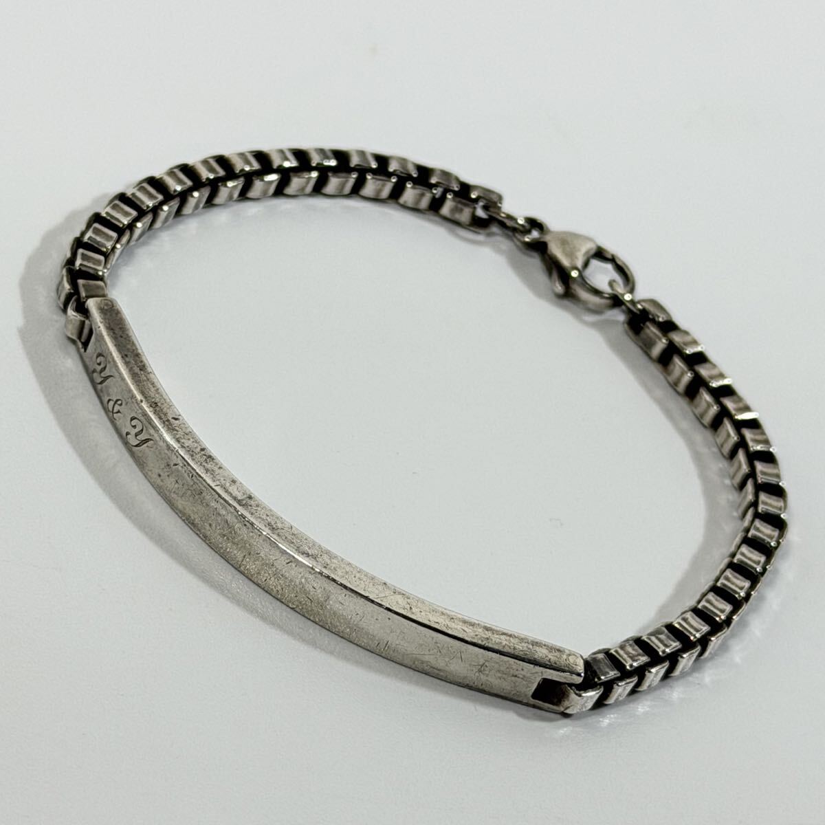 Tiffany & Co ティファニー ベネチアン リンク シルバー925 I.D. ブレスレット 全長 19.5cm 重量 約20g バングル