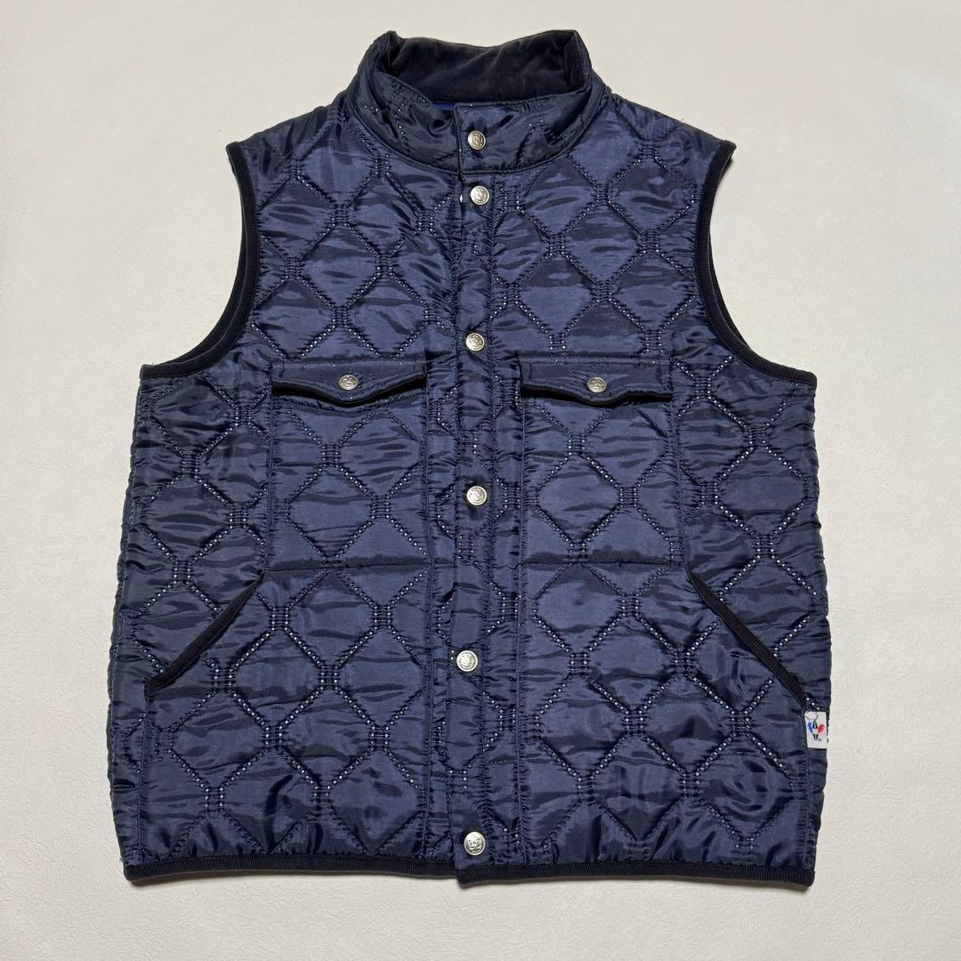 Arvor Maree キルティング 中綿 ベスト イカリボタン アルボーマレー　スナップボタン 裏地 フリース ボア MADE IN JAPAN RN364