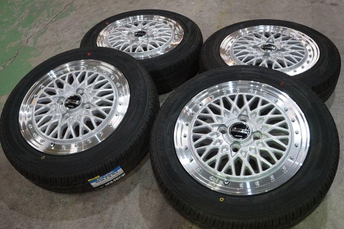 A 送料無料 新品 シュタイナー FTX 14 4H100 4.5J+45 ダンロップ 155/65R14 N-BOX スペーシア ワゴンR タント ムーブ ルークス デイズ