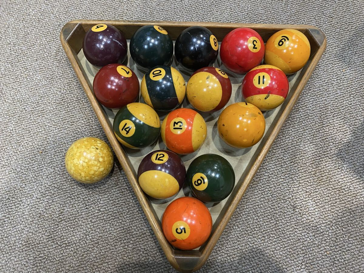 【65639】ビリヤード ボール 球　16球　直径約5.5cm　メーカー不明　中古