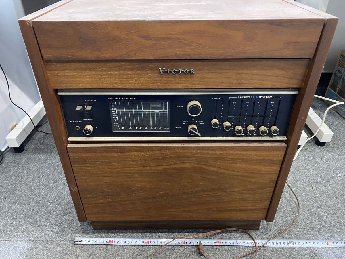 60098) VICTOR　SSL-55TS　 ビクターレコードプレーヤー 昭和レトロ ステレオ