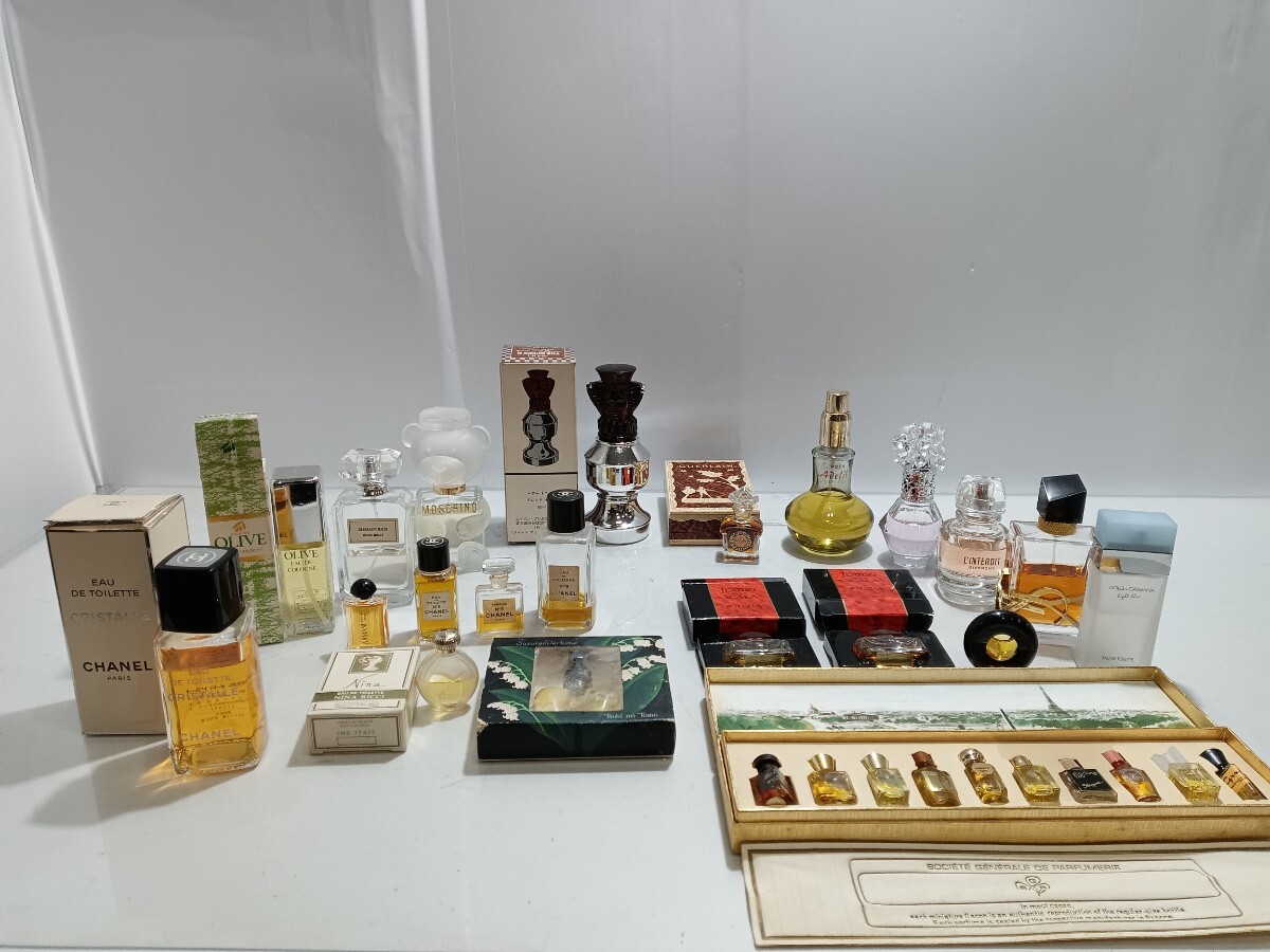B0313-1 中古香水まとめ☆シャネル No5/YSL サンローラン/ドルチェアンドガッバーナ/ニナリッチ/ジバンシー/POLA/他 〈自宅保管品〉